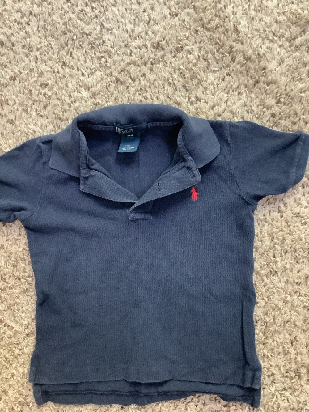 Navy blue with red Polo 3T